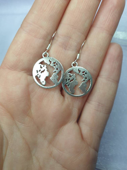 World Earth Planet Charm Dangly, Charm Earrings In Gift Bag, Stocking Filler, For Her - Premium  from Etsy - Just £4.99! Shop now at Uniquely Holt