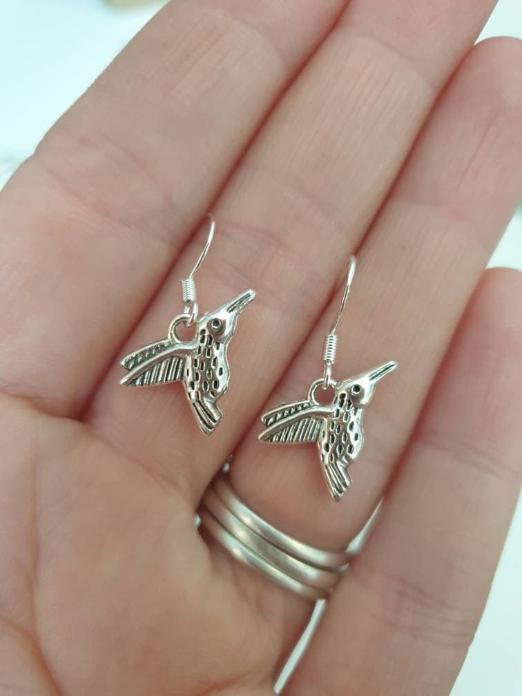 Handmade Hummingbird Dangly Charm Earrings In Gift Bag, Nature, Bird Lover, Gifts For Her - Premium  from Etsy - Just £4.99! Shop now at Uniquely Holt