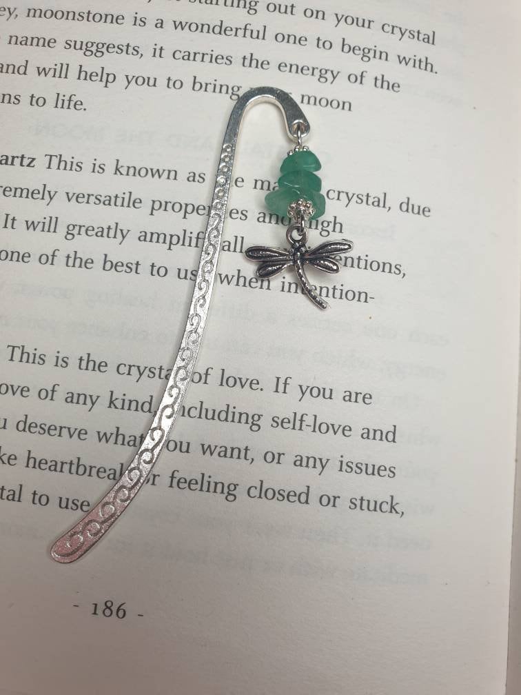 Handmade Antique Silver Gemstone Charm Bookmark In Gift Bag, Reader Gift, Book Lover - Premium  from Etsy - Just £4.99! Shop now at Uniquely Holt