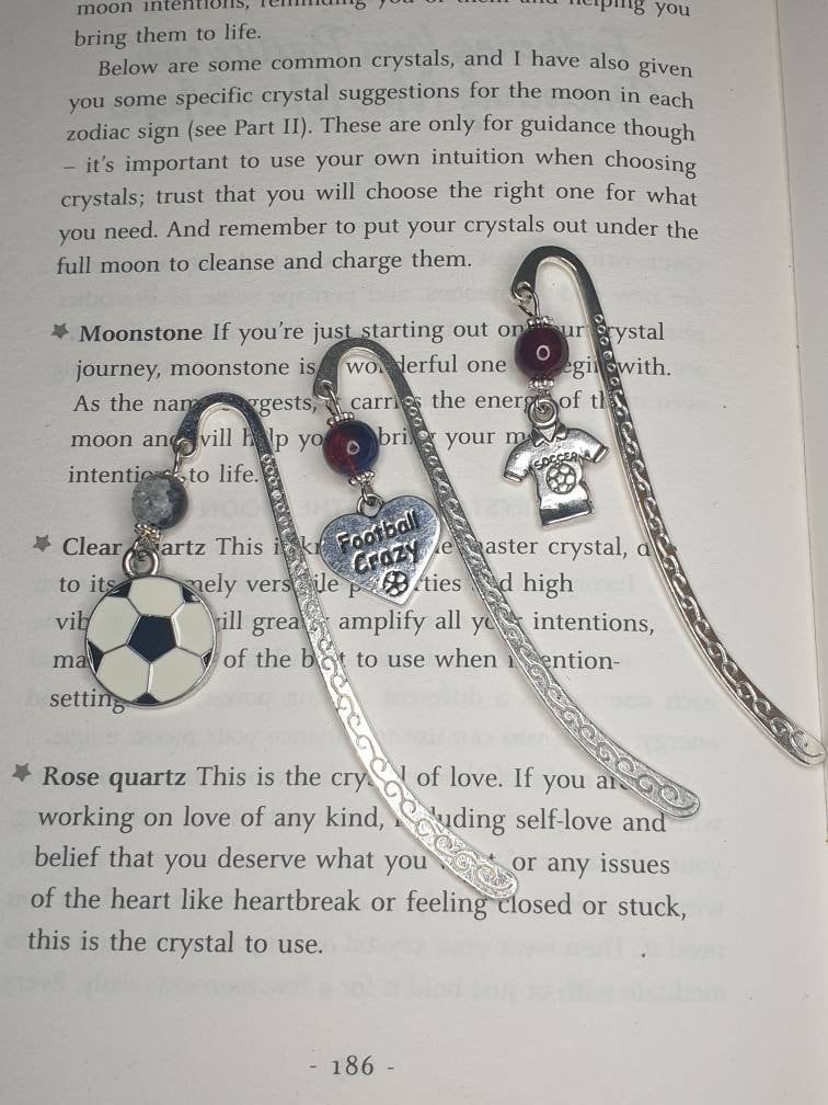 Handmade Antique Silver Football Theme Charm Bookmark In Gift Bag, Reader Gift, Book Lover - Premium  from Etsy - Just £4.99! Shop now at Uniquely Holt