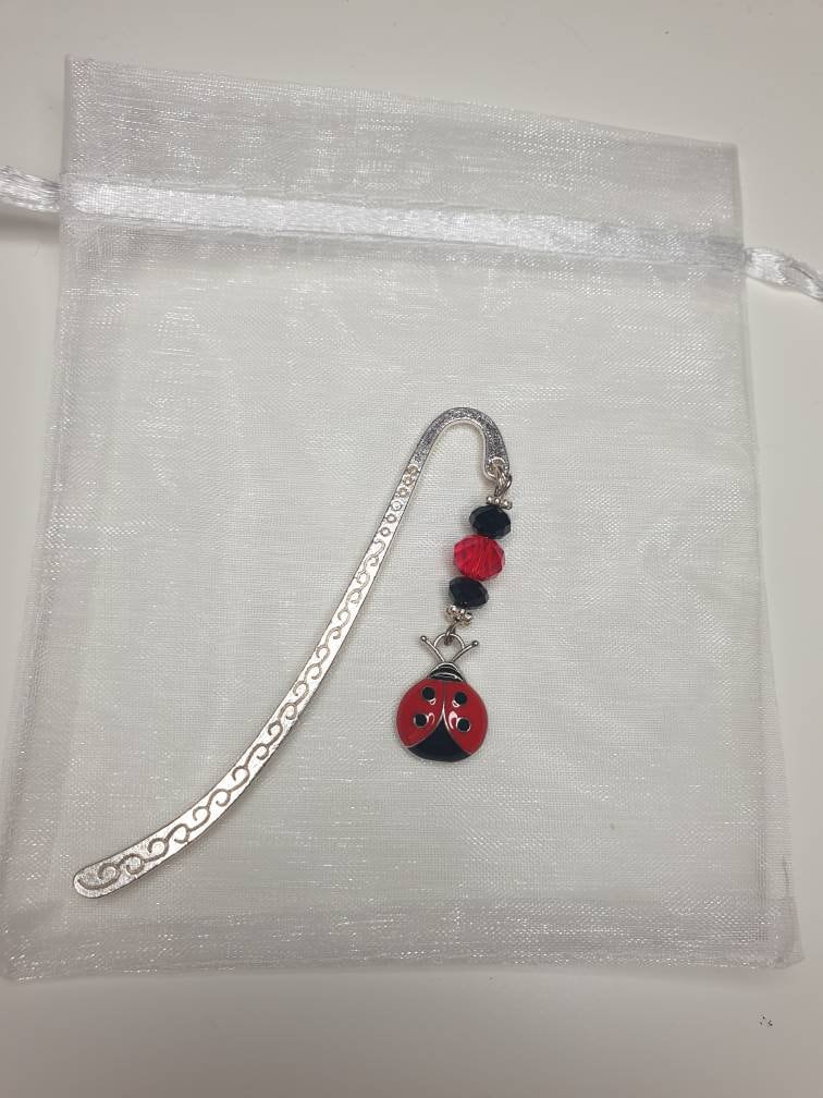 Handmade Antique Silver Ladybird Charm Bookmark In Gift Bag, Reader Gift, Book Lover - Premium  from Etsy - Just £4.99! Shop now at Uniquely Holt