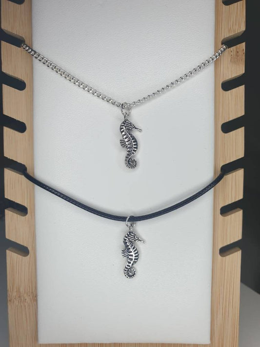 Seahorse Charm Necklace Silver Plated Or Waxed Cord Variable Lengths, Gift Packaged - Premium  from Etsy - Just £5.49! Shop now at Uniquely Holt