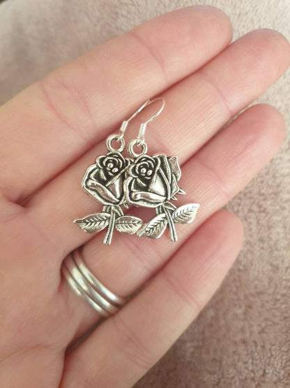 Rose Dangly Charm Earrings In Gift Bag, Gifts For Her, Flowers, Nature - Premium  from Etsy - Just £4.99! Shop now at Uniquely Holt