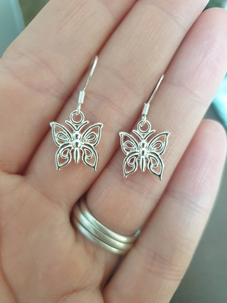 Handmade Butterfly Dangly Charm Earrings In Gift Bag, Butterfly Lover, Gifts For Her - Premium  from Etsy - Just £4.99! Shop now at Uniquely Holt