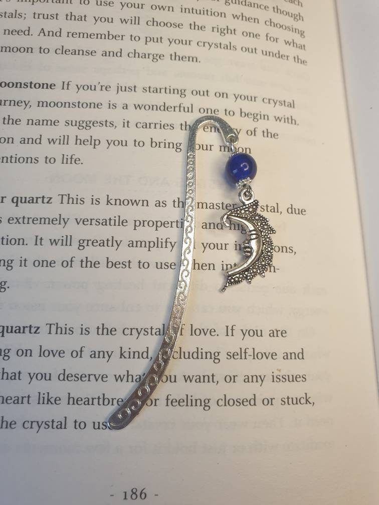 Handmade Antique Silver Moon Charm Bookmark In Gift Bag, Reader Gift, Book Lover, Celestial - Premium  from Etsy - Just £4.99! Shop now at Uniquely Holt