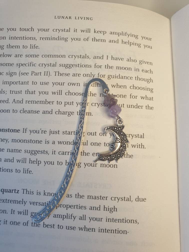 Handmade Antique Silver Moon Charm Bookmark In Gift Bag, Reader Gift, Book Lover, Celestial - Premium  from Etsy - Just £4.99! Shop now at Uniquely Holt