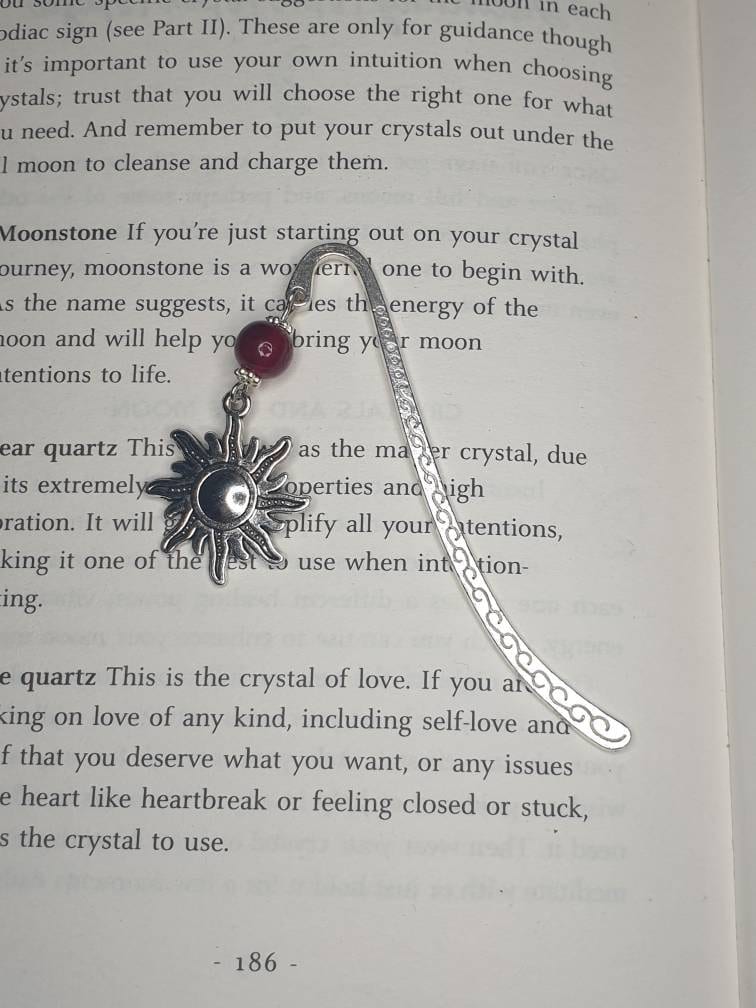 Handmade Antique Silver Sun Charm Bookmark In Gift Bag, Reader Gift, Book Lover, Celestial - Premium  from Etsy - Just £4.99! Shop now at Uniquely Holt