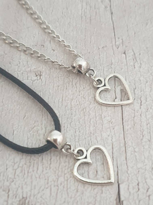 Heart Charm Necklace Silver Plated Or Waxed Cord Variable Lengths, Gift Packaged - Premium  from Etsy - Just £5.49! Shop now at Uniquely Holt