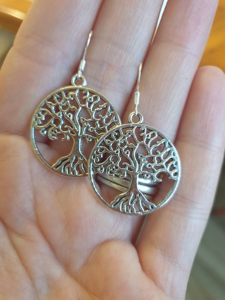 Handmade Tree Of Life Dangly Charm Earrings In Gift Bag, Spiritual, Nature Lover, Gifts For Her - Premium  from Etsy - Just £4.99! Shop now at Uniquely Holt