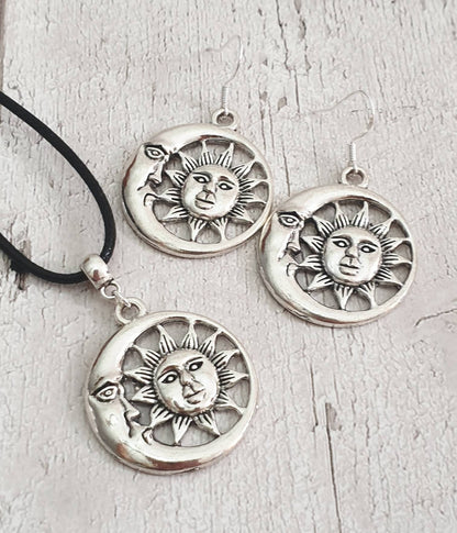 Moon Charm Jewellery Set, Dangly Earring And Necklace Set In Gift Bag - Premium  from Etsy - Just £8.99! Shop now at Uniquely Holt