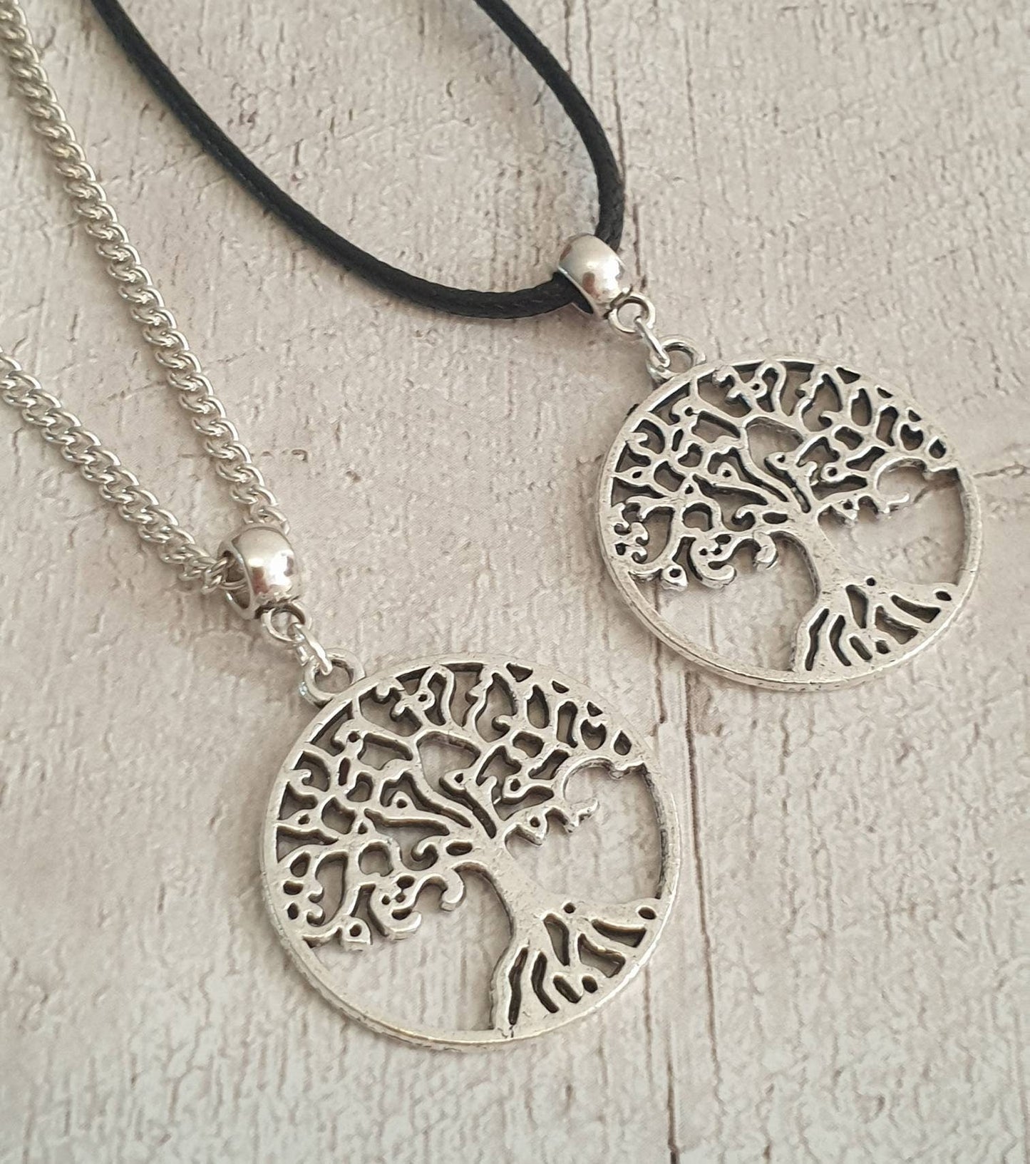 Handmade Antique Silver Tree Of Life Charm Necklace Silver Plated Or Waxed Cord Variable Lengths, Gift Packaged - Premium  from Etsy - Just £5.49! Shop now at Uniquely Holt