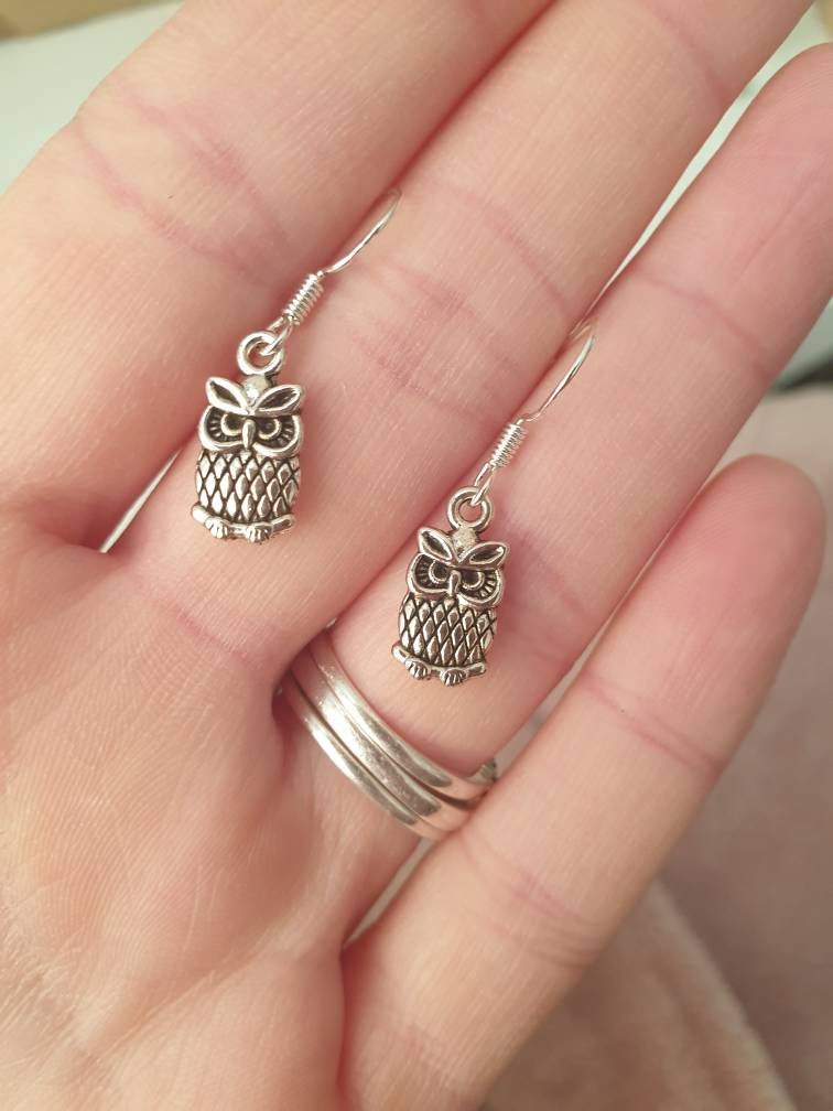 Owl Charm Dangly, Charm Earrings In Gift Bag, Stocking Filler, For Her - Premium  from Etsy - Just £4.99! Shop now at Uniquely Holt
