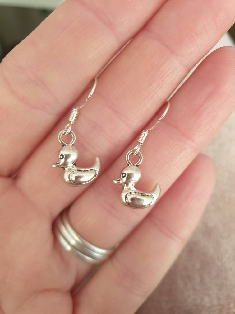 Handmade Duck Dangly Charm Earrings In Gift Bag, Duck Lover, Gifts For Her - Premium  from Etsy - Just £4.99! Shop now at Uniquely Holt