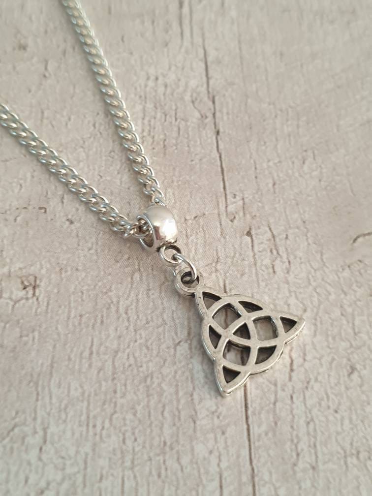 Handmade Antique Celtic Charm Necklace Silver Plated Or Waxed Cord Variable Lengths, Gift Packaged - Premium  from Etsy - Just £5.49! Shop now at Uniquely Holt