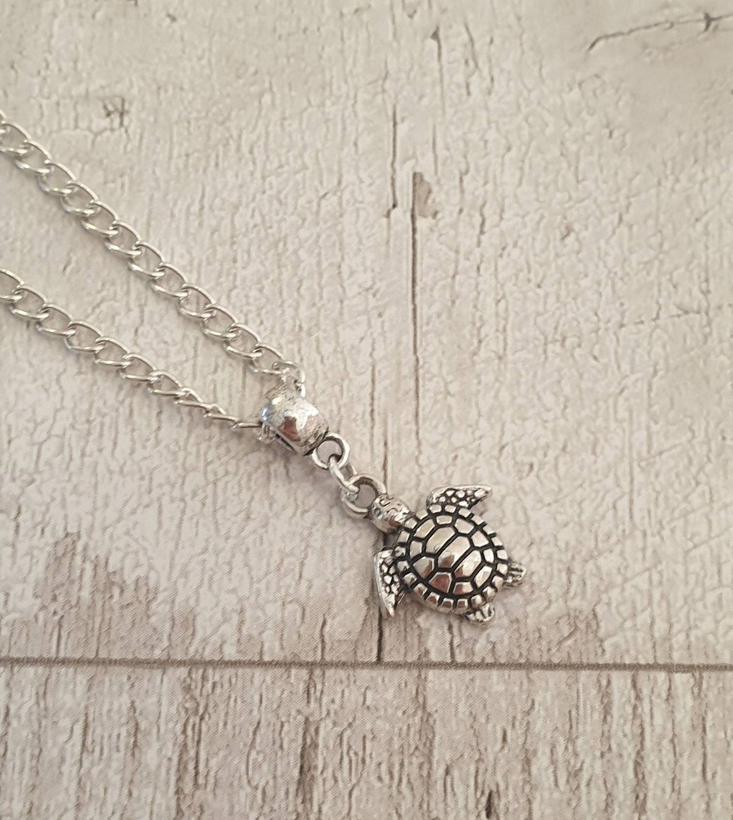 Handmade Antique Turtle Charm Necklace Silver Plated Or Waxed Cord Options, Variable Lengths, Gift Packaged, Sea Gifts - Premium  from Etsy - Just £5.49! Shop now at Uniquely Holt