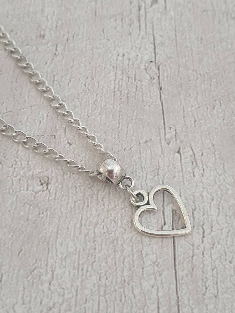 Heart Charm Necklace Silver Plated Or Waxed Cord Variable Lengths, Gift Packaged - Premium  from Etsy - Just £5.49! Shop now at Uniquely Holt