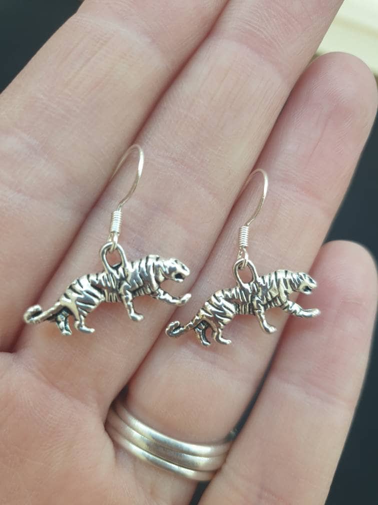 Handmade Tiger Dangly Charm Earrings In Gift Bag, Tiger Lover, Gifts For Her, Animal Earrings, Safari - Premium  from Etsy - Just £4.99! Shop now at Uniquely Holt